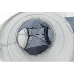 Tunnel de jeu, 4 entrées + ressort, nylon, 3 × ø 22 × 50 cm, gris foncé/gris cla