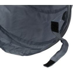 Tunnel de jeu, 4 entrées + ressort, nylon, 3 × ø 22 × 50 cm, gris foncé/gris cla