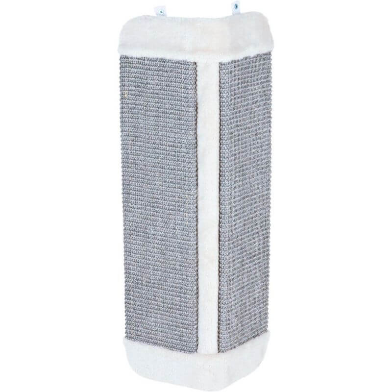 Griffoir pour coins, tapis sisal/peluche/catnip, 32 × 60 cm, gris/gris clair Griffoir pour coins, tapis sisal/peluche/catnip, 32 × 60 cm, gris/gris clair