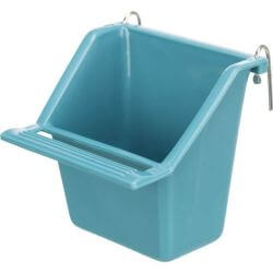 Mangeoire avec support métal, en plastique, 80 ml/6 × 6 cm, produit assorti