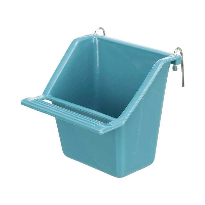 Mangeoire avec support métal, en plastique, 80 ml/6 × 6 cm, produit assorti