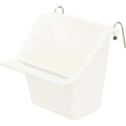 Mangeoire avec support métal, en plastique, 80 ml/6 × 6 cm, produit assorti