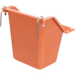 Mangeoire avec support métal, en plastique, 80 ml/6 × 6 cm, produit assorti