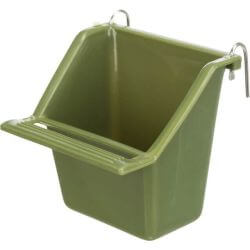 Mangeoire avec support métal, en plastique, 80 ml/6 × 6 cm, produit assorti