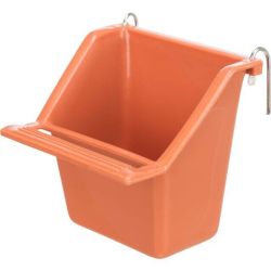 Mangeoire avec support métal, en plastique, 80 ml/6 × 6 cm, produit assorti