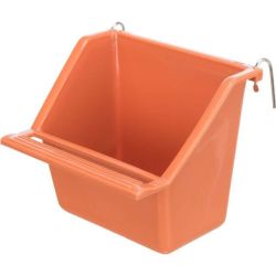 Mangeoire avec support métal, en plastique, 130 ml/8 × 7 cm, produit assorti