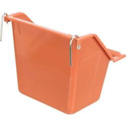 Mangeoire avec support métal, en plastique, 130 ml/8 × 7 cm, produit assorti
