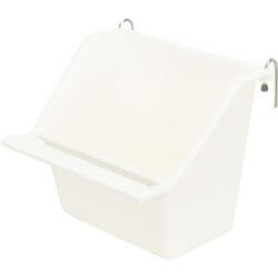 Mangeoire avec support métal, en plastique, 130 ml/8 × 7 cm, produit assorti