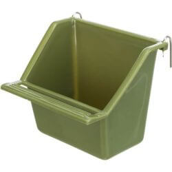Mangeoire avec support métal, en plastique, 130 ml/8 × 7 cm, produit assorti