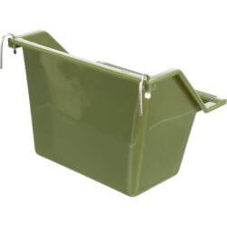 Mangeoire avec support métal, en plastique, 200 ml/11 × 9 cm, produit assorti
