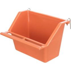 Mangeoire avec support métal, en plastique, 200 ml/11 × 9 cm, produit assorti