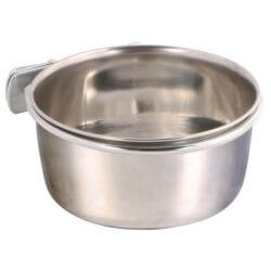 Gamelle, inox + support à suspendre, fixation vis, 300 ml/ø 9 cm