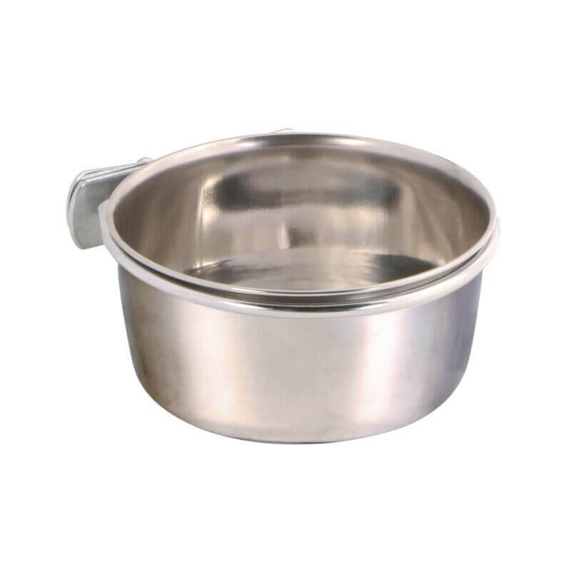 Gamelle, inox + support à suspendre, fixation vis, 300 ml/ø 9 cm Gamelle, inox + support à suspendre, fixation vis, 300 ml/ø 9 cm