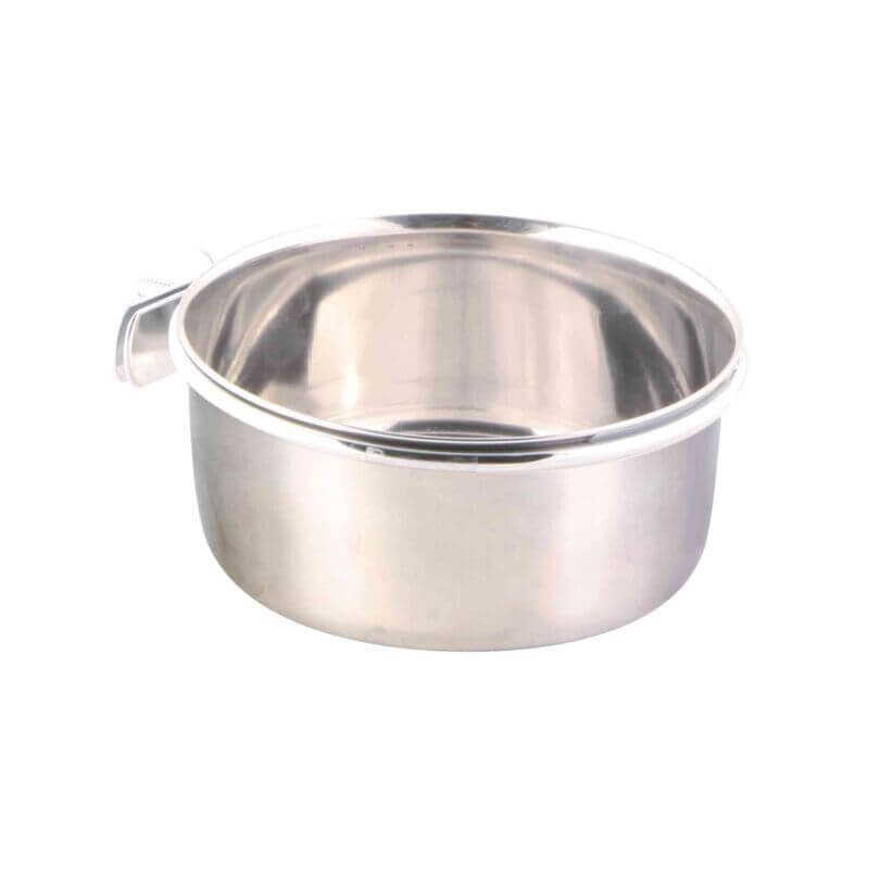 Gamelle, inox + support à suspendre, fixation vis, 600 ml/ø 12 cm Gamelle, inox + support à suspendre, fixation vis, 600 ml/ø 12 cm