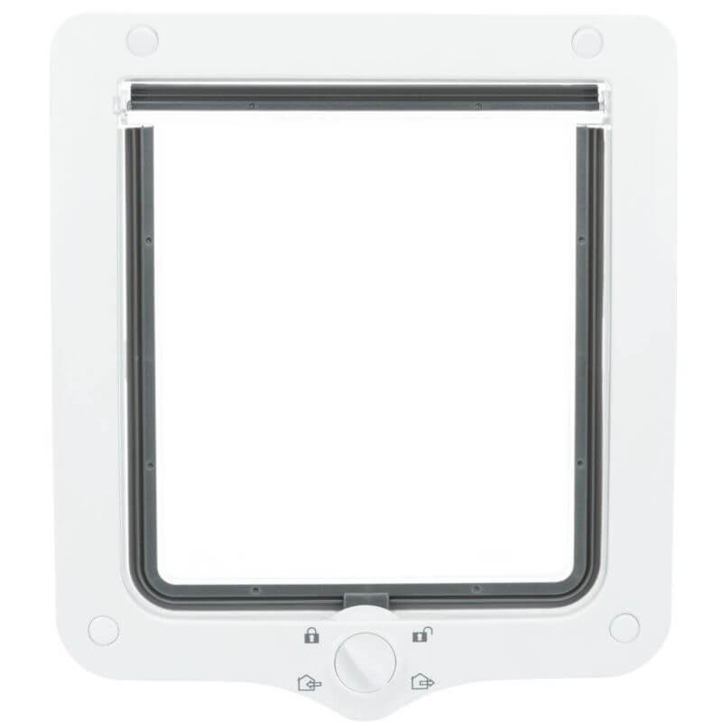 Chatière XXL, 4 positions avec tunnel, 24 × 28 cm, blanc Chatière XXL, 4 positions avec tunnel, 24 × 28 cm, blanc
