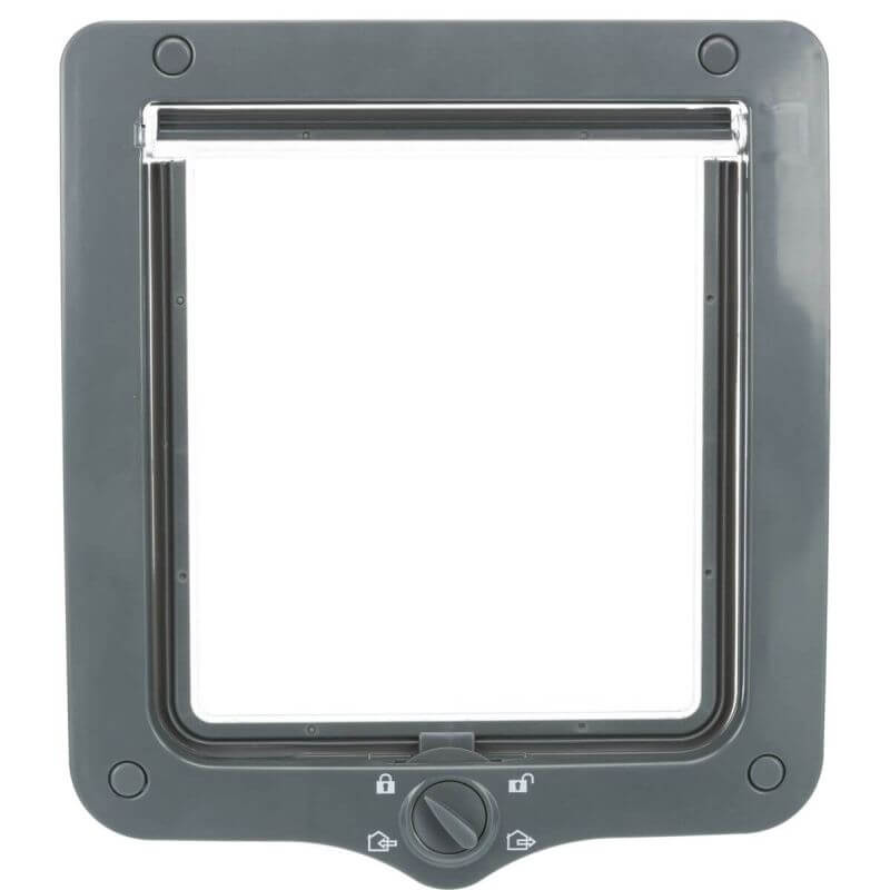 Chatière XXL, 4 positions avec tunnel, 24 × 28 cm, gris Chatière XXL, 4 positions avec tunnel, 24 × 28 cm, gris