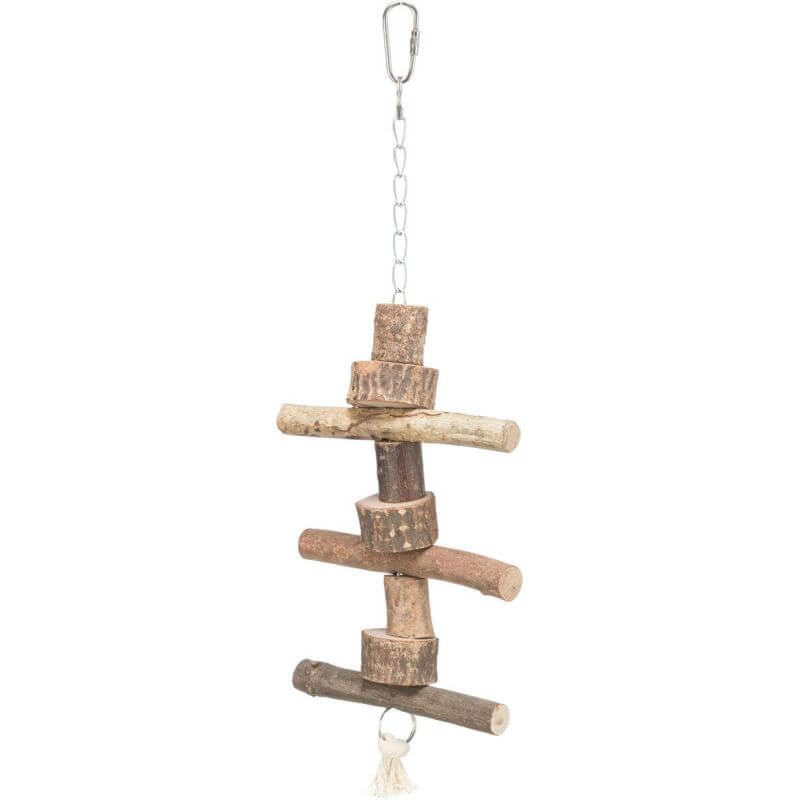 Jouet avec chaîne/corde, en bois d'écorce, 40 cm Jouet avec chaîne/corde, en bois d'écorce, 40 cm