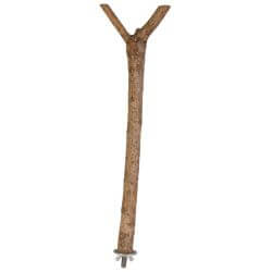 Perchoir, forme Y, fixation de vis, bois d'écorce, 35 cm/ø 18 mm
