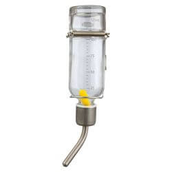 Biberon + ressort de tension/rainure/support métal, 125 ml
