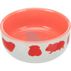 Gamelle, motif cochon d'Inde, en céramique, 250 ml/ø 11 cm