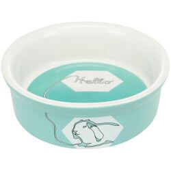Gamelle, motif hamster Hello, en céramique, 90 ml/ø 8 cm