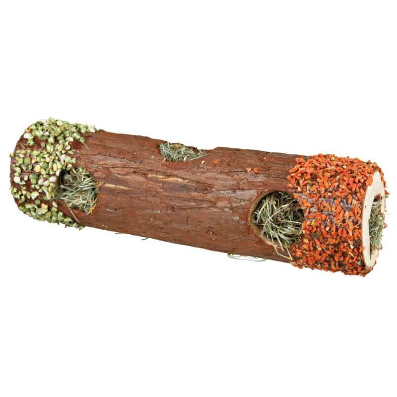 Tube tunnel avec foin, en bois d'écorce, ø 9 × 30 cm, 35 g Tube tunnel avec foin, en bois d'écorce, ø 9 × 30 cm, 35 g