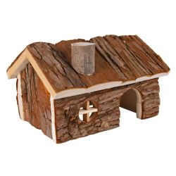 Maison Hendrik, hamster, en bois d'écorce, 14 × 11 × 11 cm