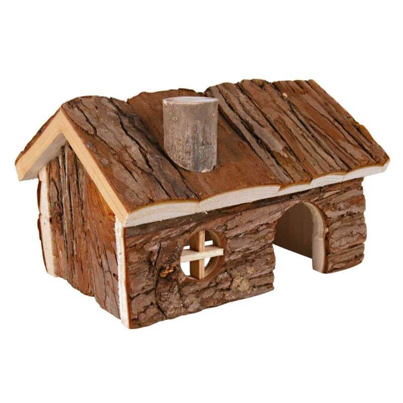 Maison Hendrik, hamster, en bois d'écorce, 14 × 11 × 11 cm