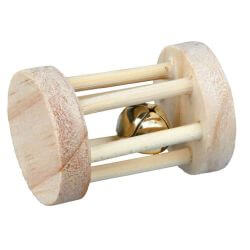 Rouleau de jeu, en bois, ø 3,5 × 5 cm