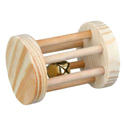 Rouleau de jeu, en bois, ø 5 × 7 cm