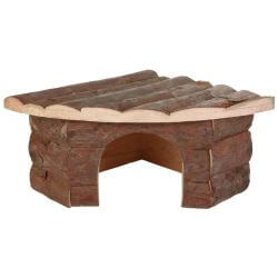 Maison d'angle Jesper, grands hamsters, en bois, 30 × 13 × 21/21 cm