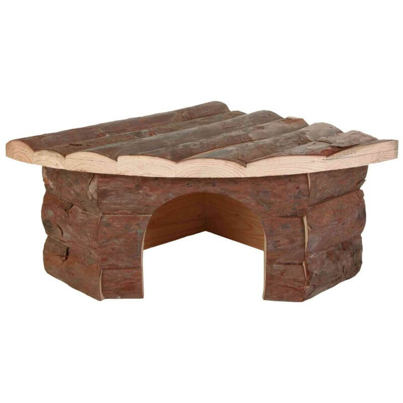 Maison d'angle Jesper, grands hamsters, en bois, 30 × 13 × 21/21 cm