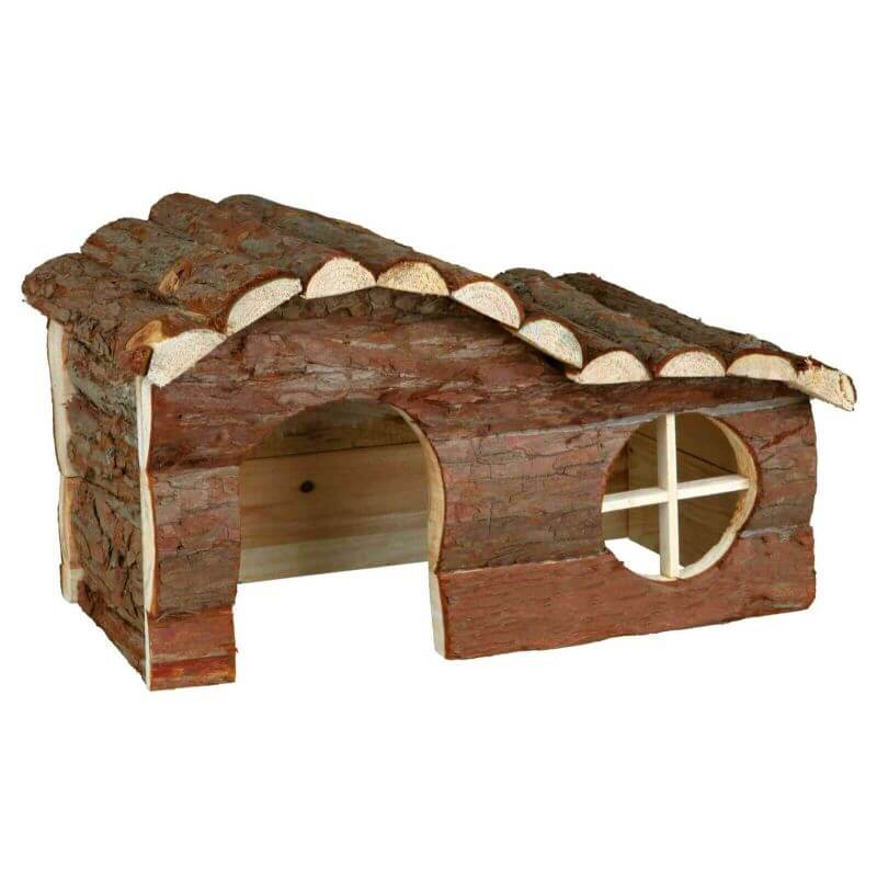 Maison Hanna, cochon d'Inde, bois d'écorce/flammée, 31 × 19 × 19 cm Maison Hanna, cochon d'Inde, bois d'écorce/flammée, 31 × 19 × 19 cm