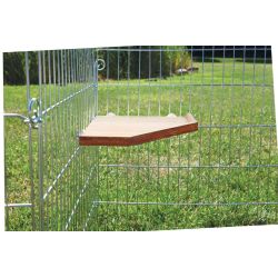 Abri et plateforme, hamster, en bois d'écorce, 17 × 17 cm