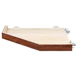 Abri et plateforme, lapins nains, en bois d'écorce, 33 × 33 cm