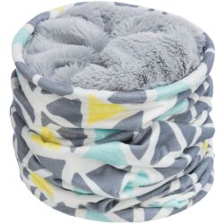 Tunnel douillet Sunny, en peluche, ø 19 × 70 cm, multicolore/gris
