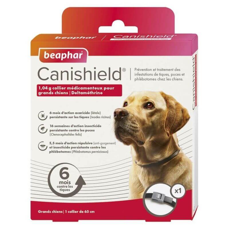 CANISHIELD® 1,04 g collier médicamenteux pour grands chiens à la deltaméthrine - x 1 collier 65 cm CANISHIELD® 1,04 g collier médicamenteux pour grands chiens à la deltaméthrine - x 1 collier 65 cm
