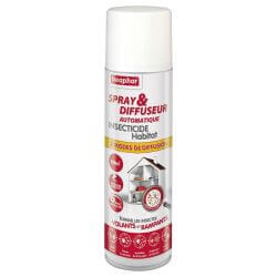 Beaphar Spray & Diffuseur automatique Insecticide Habitat, Géraniol - 250 ml (80 m²)