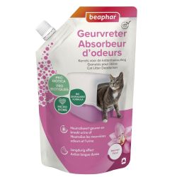 Absorbeur d'odeurs, granulés pour litière, parfum floral - 400 g