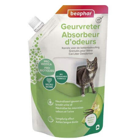 Absorbeur d'odeurs, granulés pour litière, parfum vanille & melon - 400 g