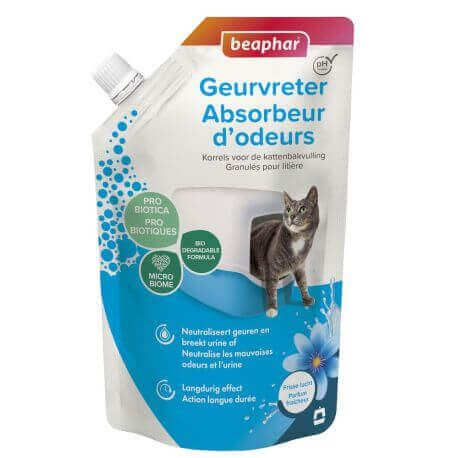 Absorbeur d'odeurs, granulés pour litière parfum fraîcheur - 400 g Absorbeur d'odeurs, granulés pour litière parfum fraîcheur - 400 g