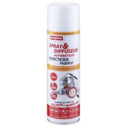 Beaphar Spray & Diffuseur automatique Insecticide Habitat, Géraniol - 500 ml (160 m²)