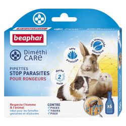 DIMETHICARE, pipettes stop parasites pour rongeurs - 6 x 0,75 ml