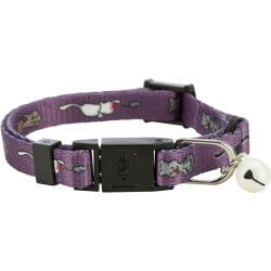 Collier chat, réfléchissant, motif chat/pattes