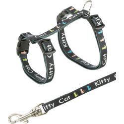 Junior harnais chaton avec laisse, motif Kitty Cat, 21–33 cm/8 mm, 1,20 m