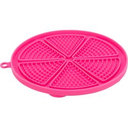 Table de Lick'n'Snack avec ventouse, en silicone, ø 18 cm, rose