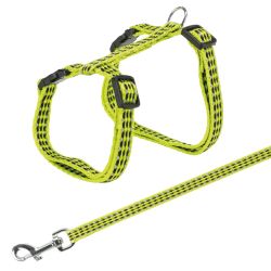 Harnais chat avec laisse, réfléch., 22–42 cm/10 mm, 1,20 m