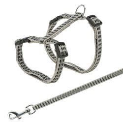 Harnais chat avec laisse, réfléch., 22–42 cm/10 mm, 1,20 m