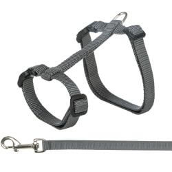 Harnais chat avec laisse XXL, 34–57 cm/13 mm, 1,20 m