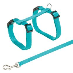 Harnais chat avec laisse, 27–45 cm/10 mm, 1,20 m